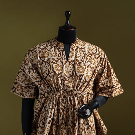 Hand batik cotton medium kaftan 38 - handcrafted