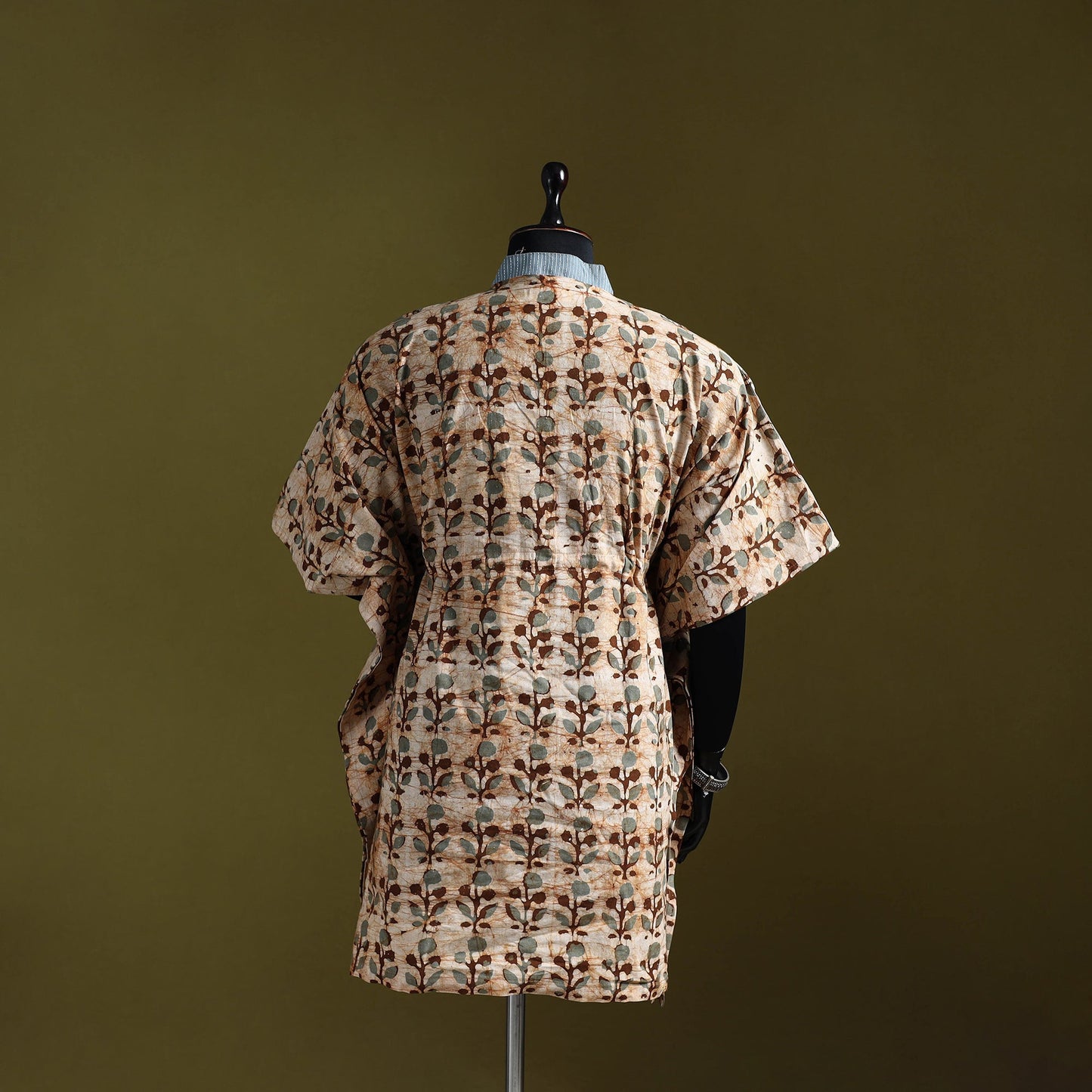 Hand batik cotton medium kaftan 43 - handcrafted