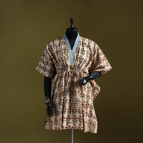 Hand batik cotton medium kaftan 43 - handcrafted