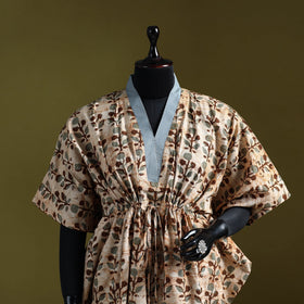 Hand batik cotton medium kaftan 43 - handcrafted