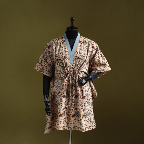 Hand batik cotton medium kaftan 44 - handcrafted