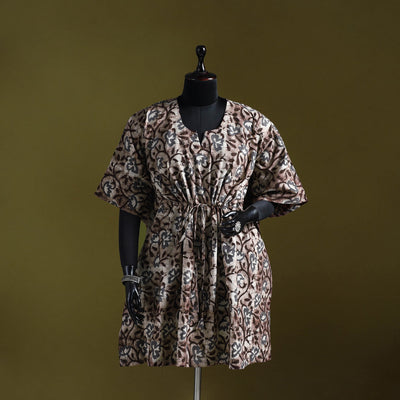 Hand batik cotton medium kaftan 46 - handcrafted