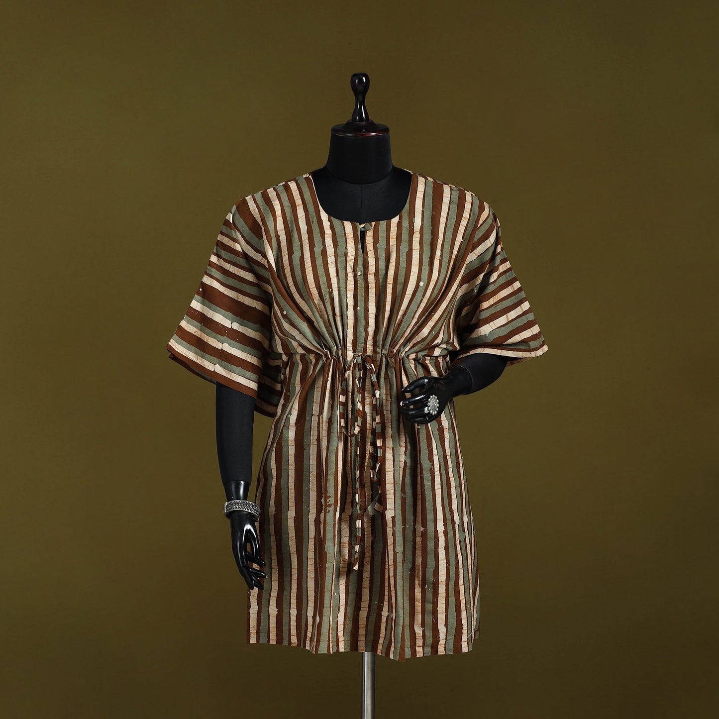 Hand batik cotton medium kaftan 60 - handcrafted
