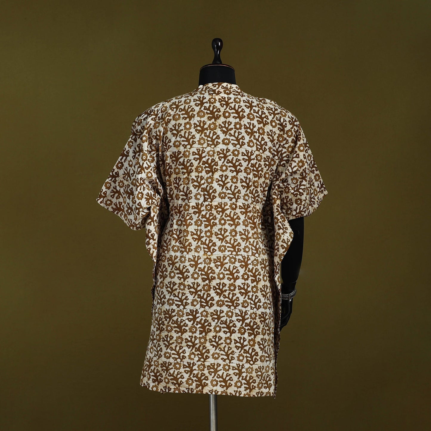 Hand batik cotton medium kaftan 72 - handcrafted