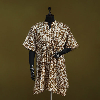Hand batik cotton medium kaftan 72 - handcrafted