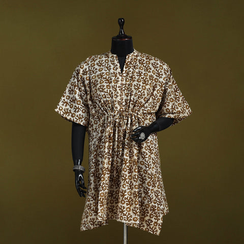 Hand batik cotton medium kaftan 72 - handcrafted