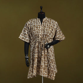 Hand batik cotton medium kaftan 72 - handcrafted