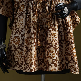 Hand batik cotton short kaftan 20 - handcrafted
