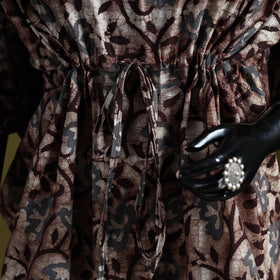 Hand batik cotton short kaftan 22 - handcrafted