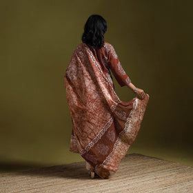 Hand block batik print cotton suit set with dupatta