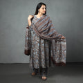 Buy Brown Cotton Hand Batik Print Kurta Set