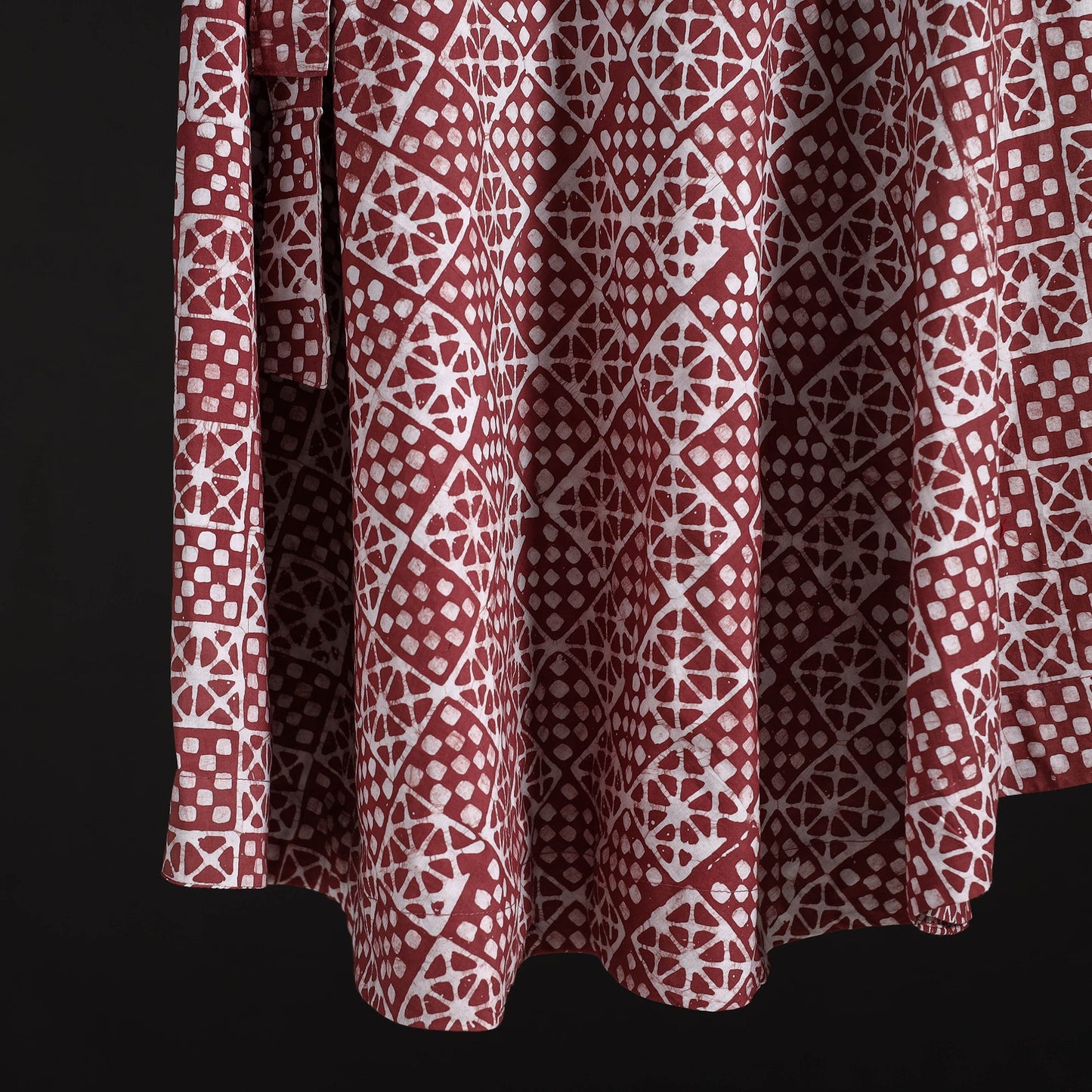 Hand batik cotton wrap around skirt 103 - handcrafted