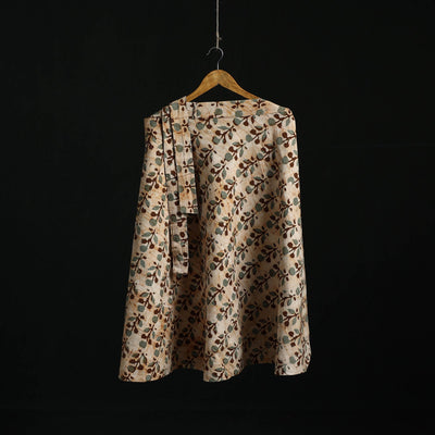 Hand block batik print cotton wrap around skirt 20