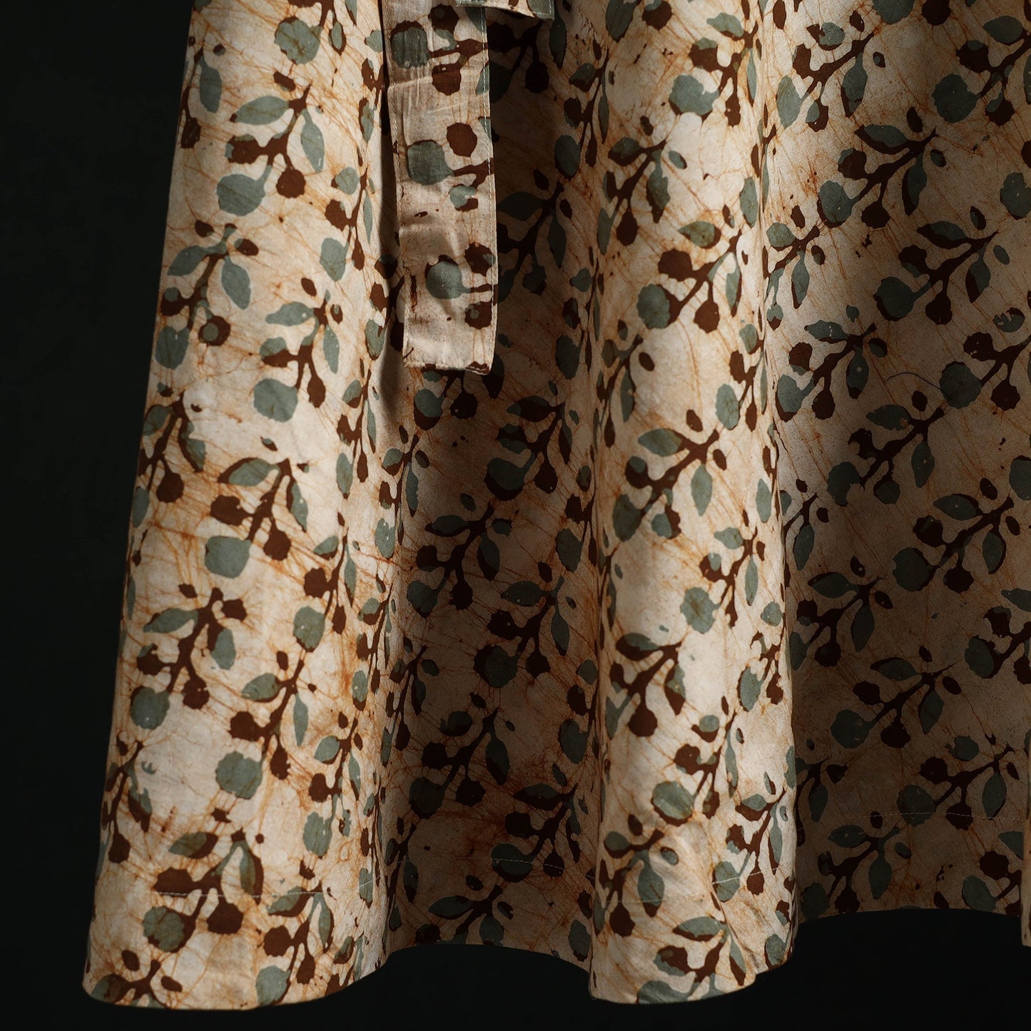 Hand block batik print cotton wrap around skirt 20