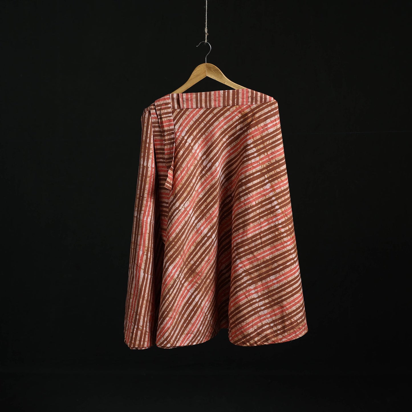 Hand block batik print cotton wrap around skirt 34