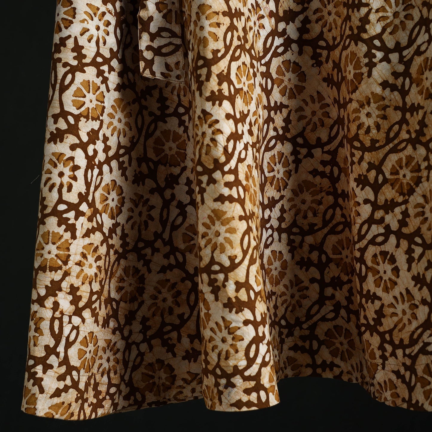 Hand block batik print cotton wrap around skirt 35