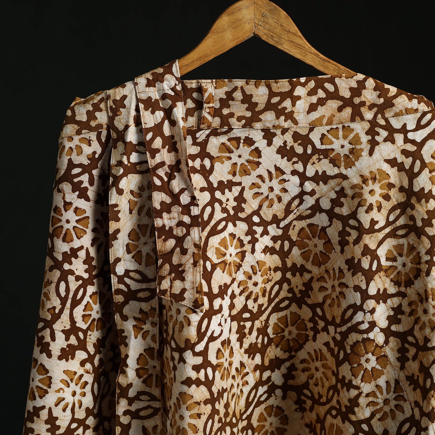 Hand block batik print cotton wrap around skirt 35