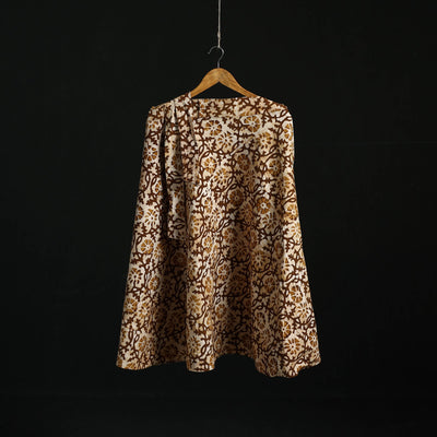 Hand block batik print cotton wrap around skirt 35