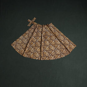 Hand block batik print cotton wrap around skirt 35