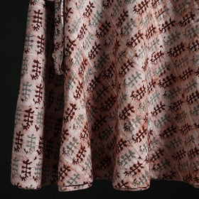 Hand block batik print cotton wrap around skirt 38