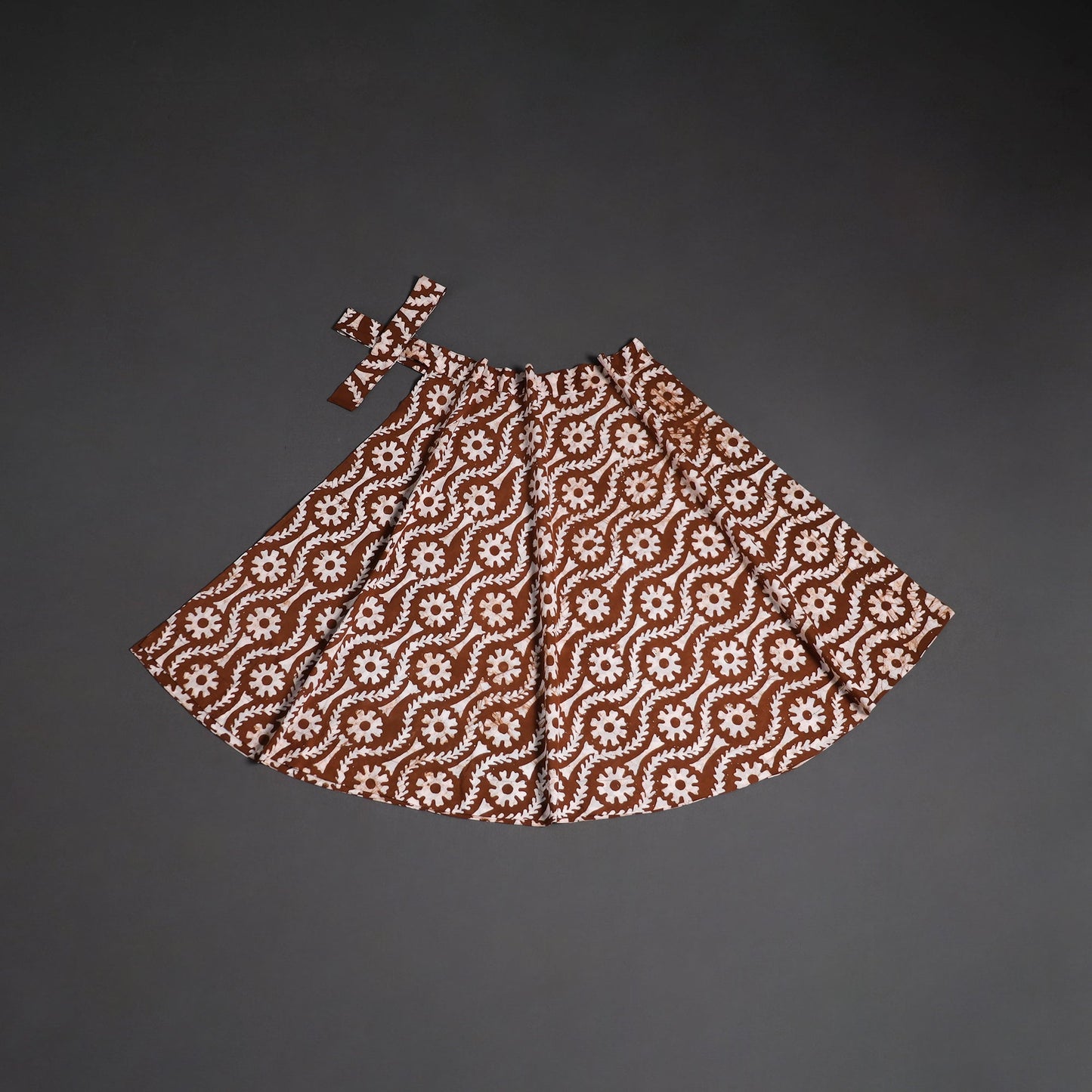 Hand batik cotton wrap around skirt 88 - handcrafted