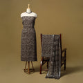 Hand batik linen 3pc unstitched dress material 35