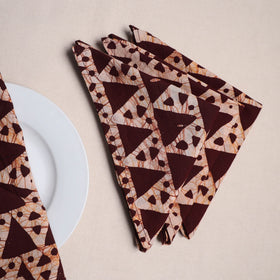 Hand block batik print table napkins (set of 4) 14