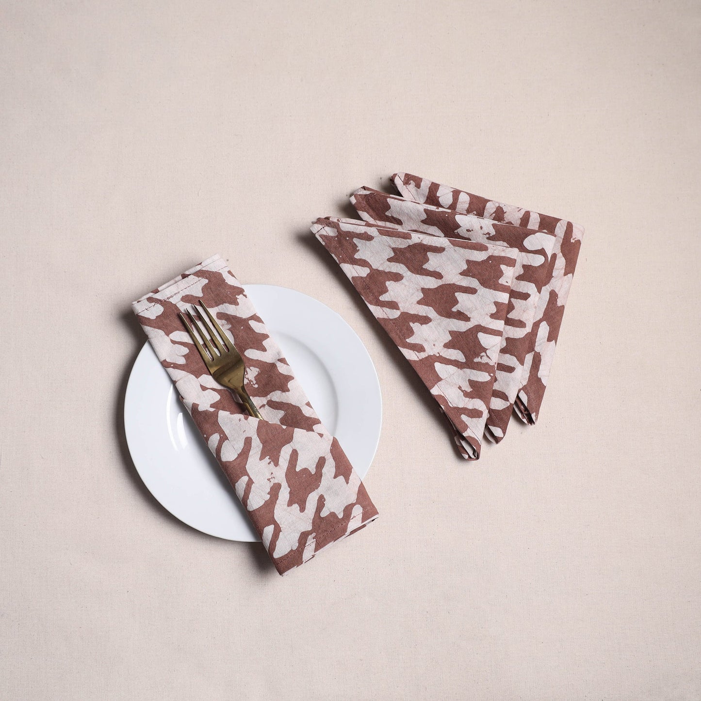 Hand block batik print table napkins (set of 4) 28