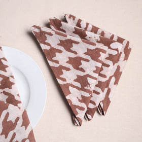 Hand block batik print table napkins (set of 4) 28