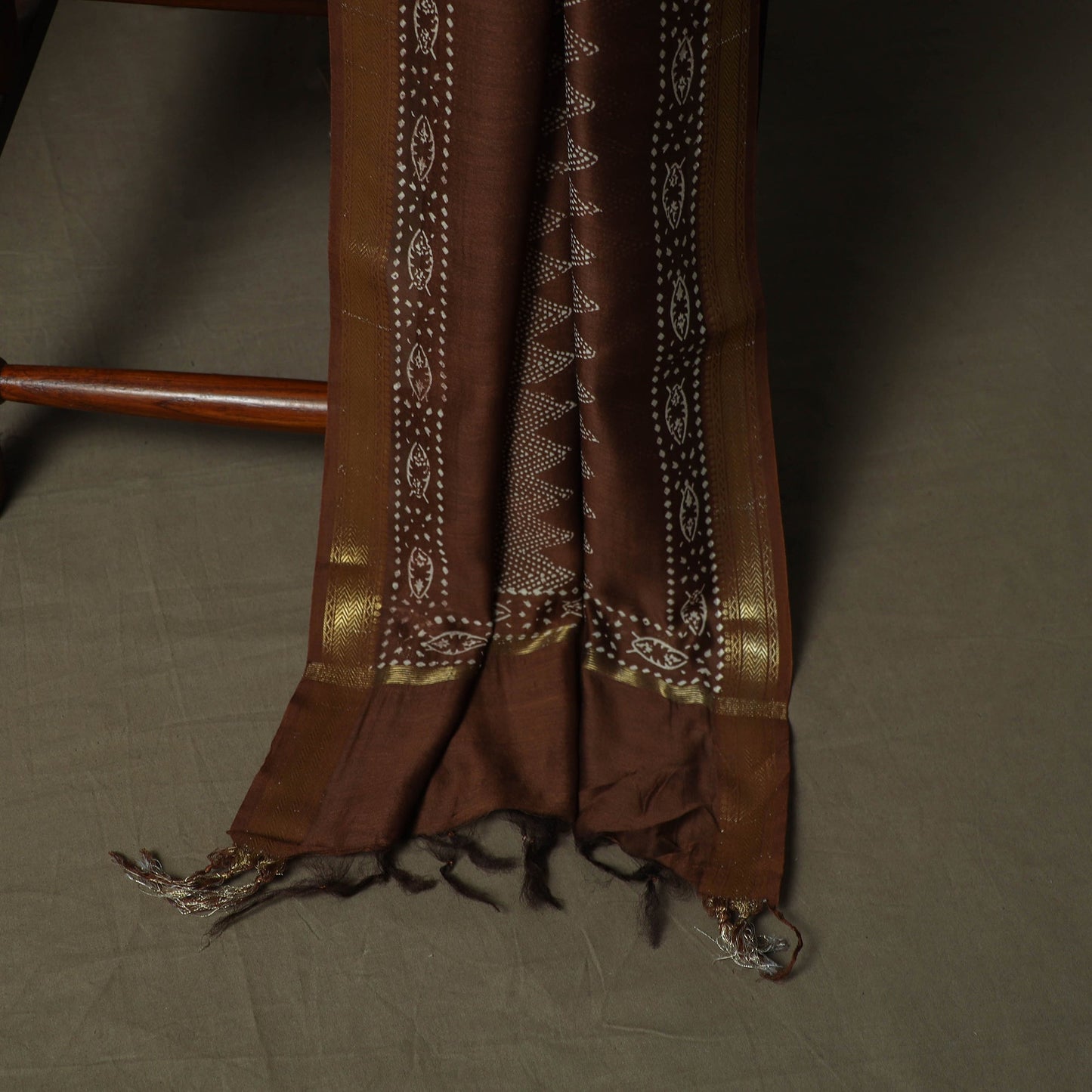 Hand block jaipur print maheshwari silk handloom 3pc