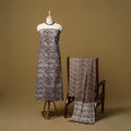 Hand kutch batik cotton 3pc unstitched dress material 35