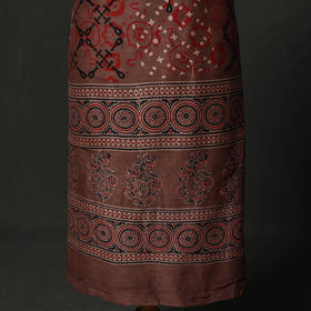 Hand block print chanderi silk natural dyed ajrakh 2pc