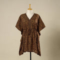 Brown - cotton bagh kaftan with tie-up waist (medium) 06