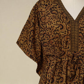 Brown - cotton bagh kaftan with tie-up waist (medium) 06