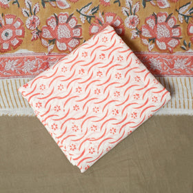 Hand block print cotton sanganeri 3pc unstitched dress