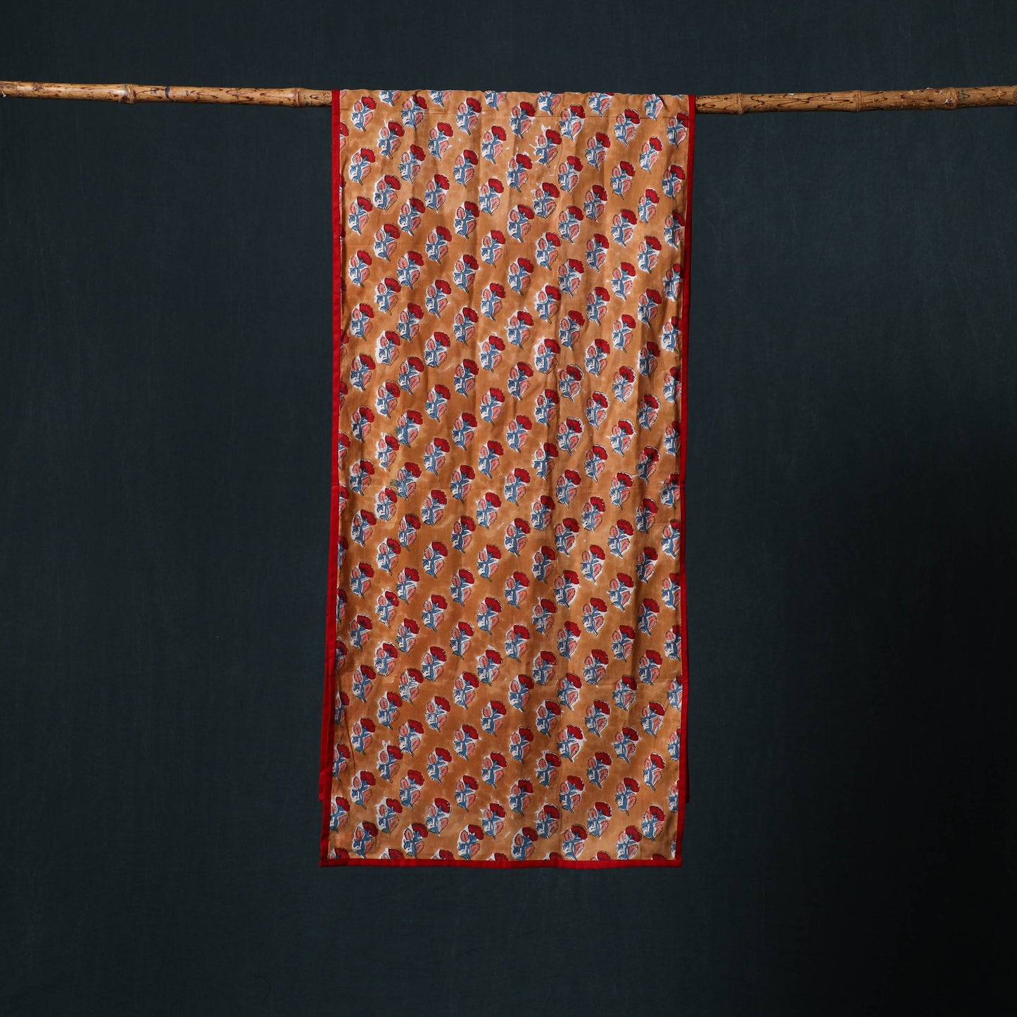 Hand block print cotton sanganeri stole 14 - handcrafted