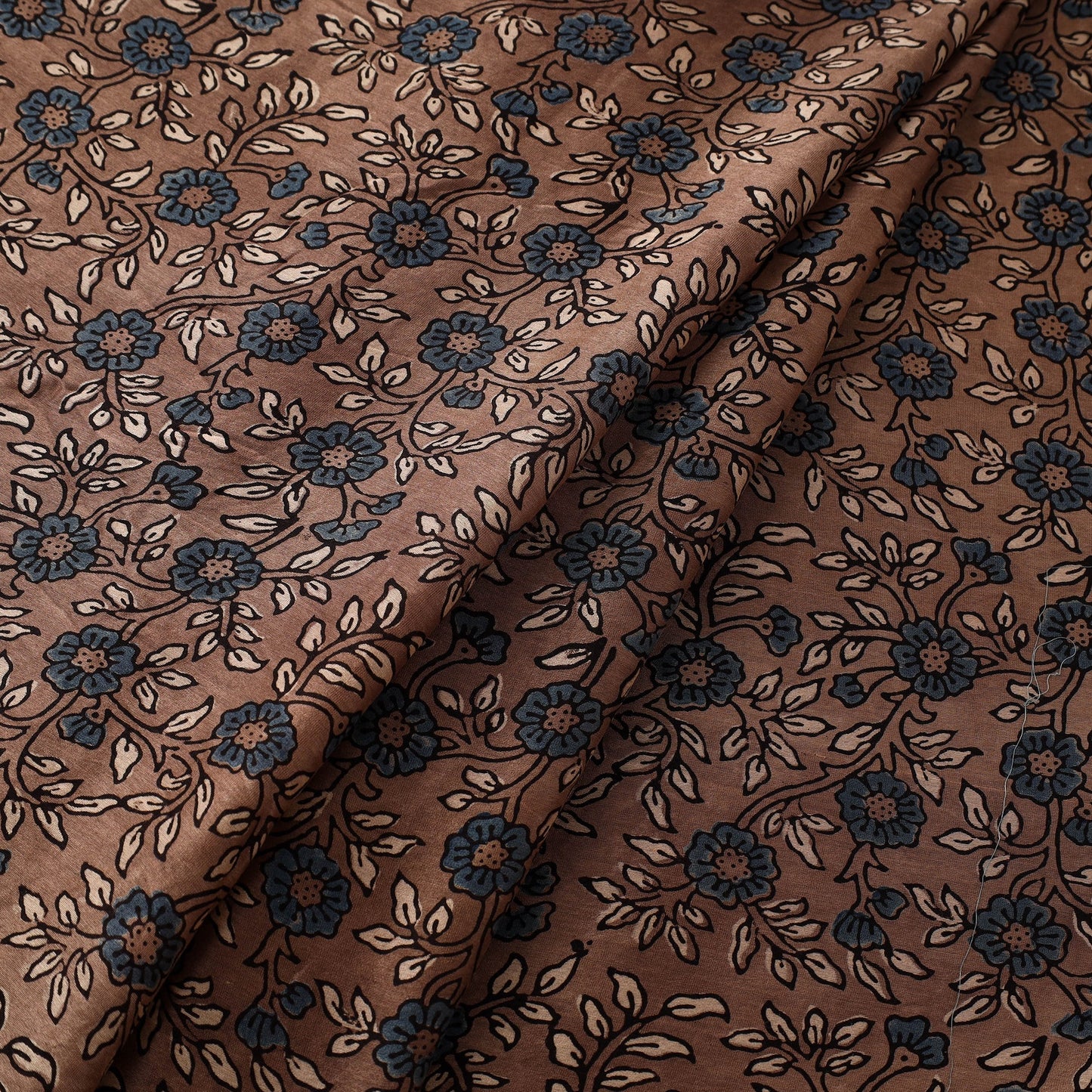 Hand natural dyed chanderi silk fabric 02 - handcrafted