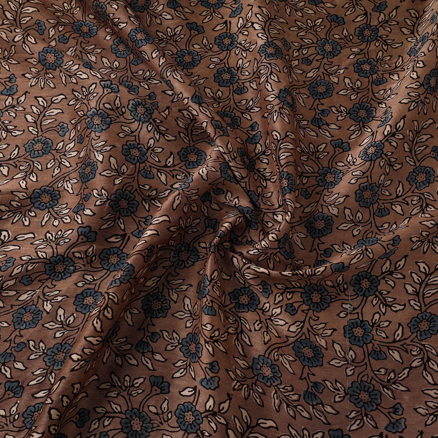 Hand natural dyed chanderi silk fabric 02 - handcrafted