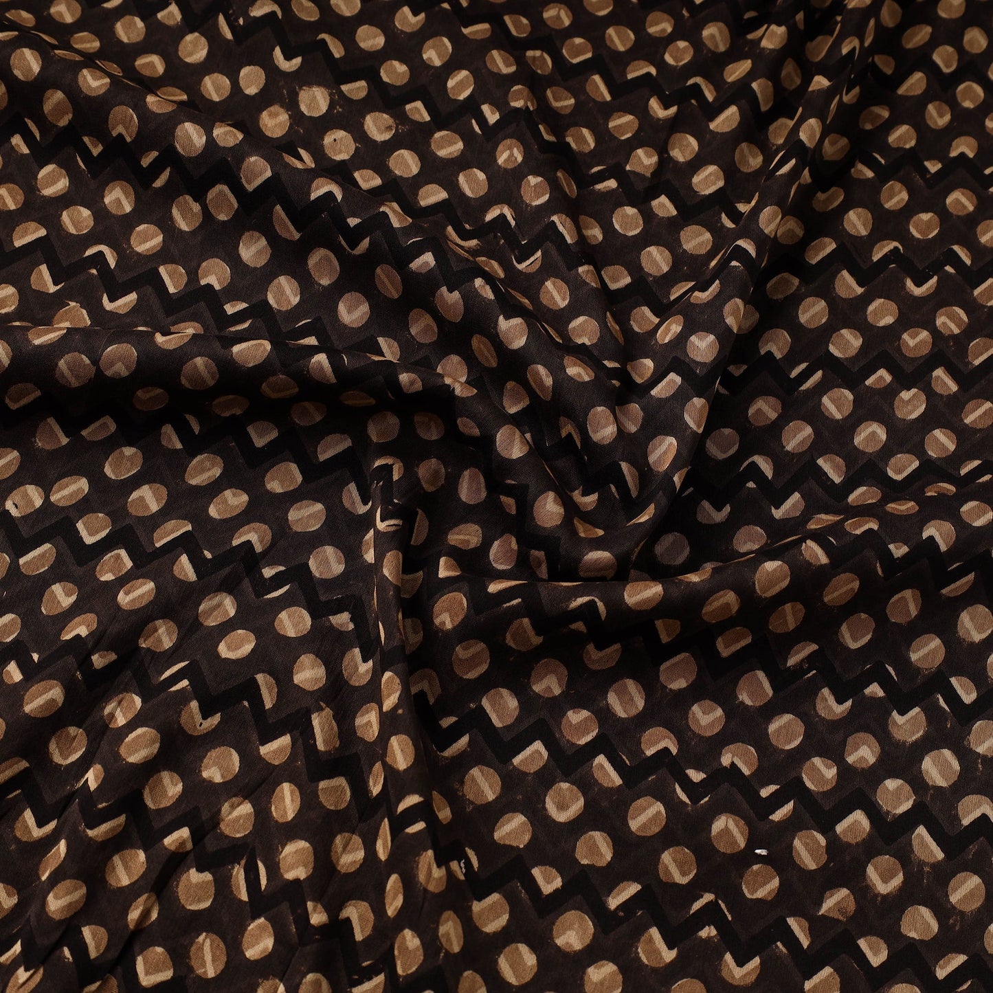 Hand natural dyed chanderi silk fabric 15 - handcrafted