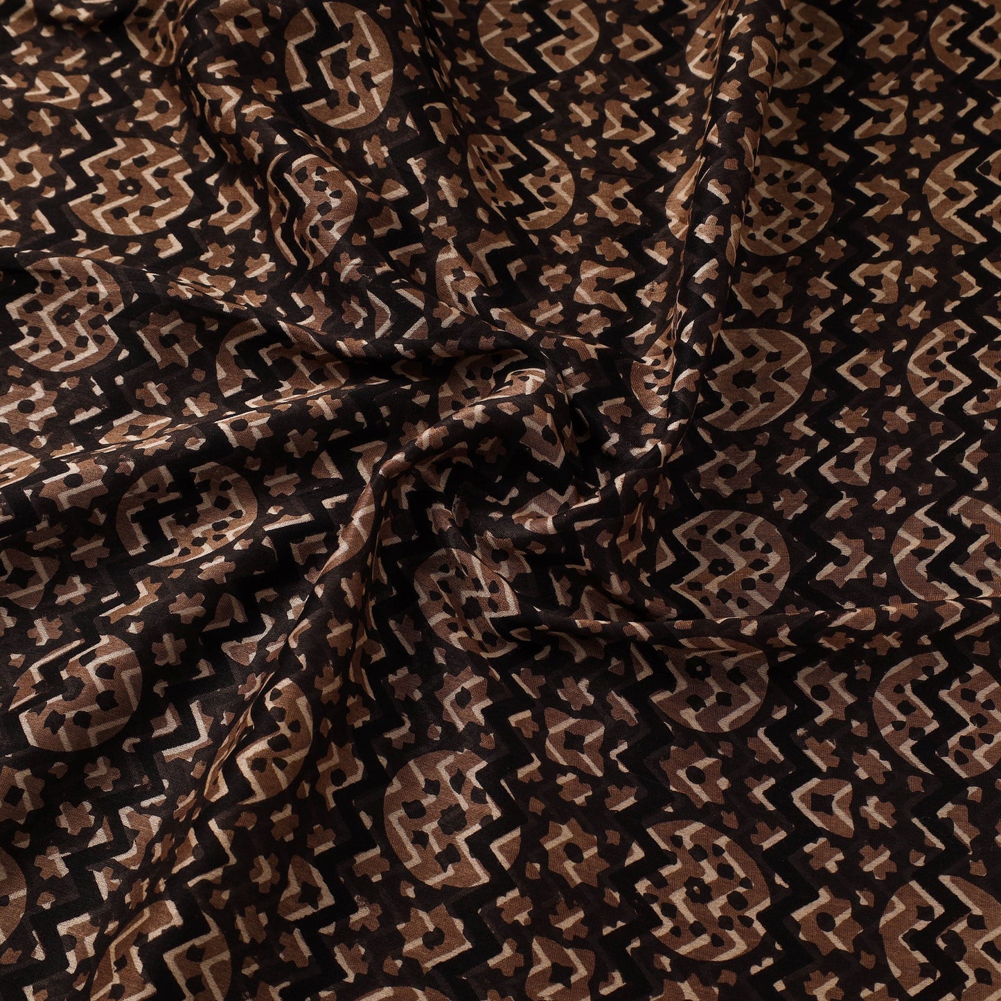 Hand natural dyed chanderi silk fabric 21 - handcrafted