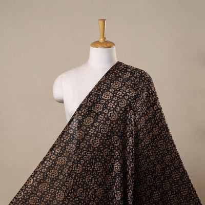 Hand natural dyed chanderi silk fabric 21 - handcrafted