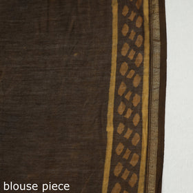 block printed silk saree