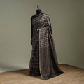 Hand block print natural dyed chanderi silk akola saree 07