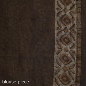 Hand block print natural dyed chanderi silk akola saree 12