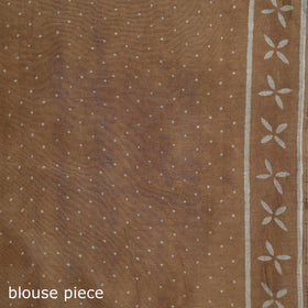 Hand block print natural dyed chanderi silk akola saree 13