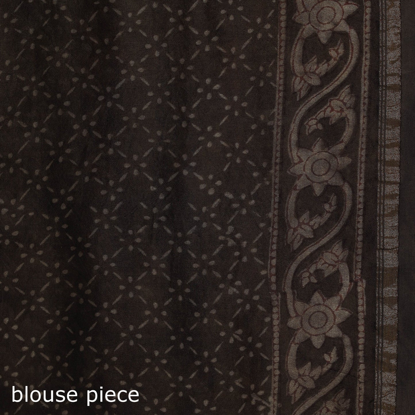 Hand block print natural dyed chanderi silk akola saree 14