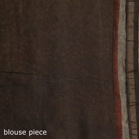 Hand block print natural dyed chanderi silk akola saree 15