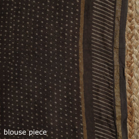 Hand block print natural dyed chanderi silk akola saree 21
