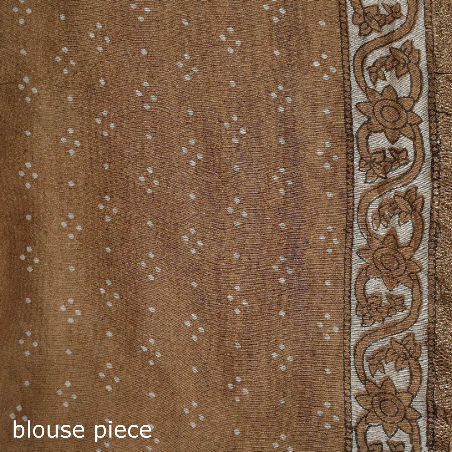 Hand block print natural dyed chanderi silk akola saree 32