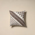 Hand sanganeri floral cushion cover 03 - handcrafted